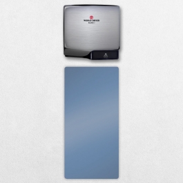 Stainless Steel Hand Dryer Splash Back with Adhesive Fixing - 800 x 400mm - RAL Colour