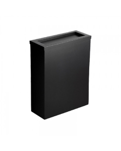 Opal Matt Black Steel 30 Litre Waste Bin With Flap Lid