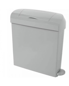 Intima Grey Sanitary Pedal Bin 23 Litres  on a plain white background - LADBINITMPDL-GREY