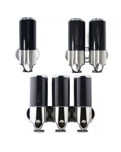 Shower Soap Dispensers Black ABS Stainless Steel