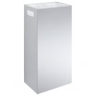 Wall Mounted 34 Litre Prestige Stainless Steel Waste Bin Image of side view on a white background - WP152/DP5116