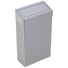 Prestige Spring Loaded Flap Lid 30 Litre Bin - Satin Stainless Steel on a plain white background 78962SS