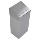 Prestige 50 Litre Bin Satin Brushed Stainless Steel With Spring Loaded Lid image on a white back ground - 84530SS