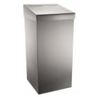 Prestige Brushed Stainless Steel 50 Litre Wastebin on a white background - PL77MBS