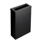 Opal Matt Black Steel 50 Litre Waste Bin With Chute Lid on a white back ground - WB50-LID-BK