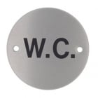 High quality stainless steel WC toilet sign