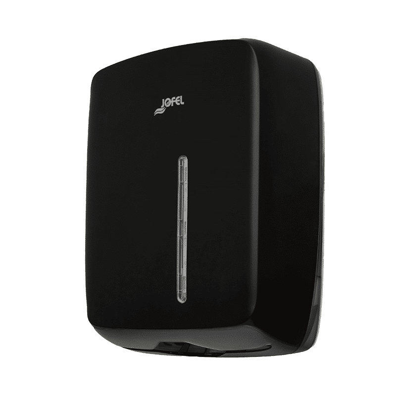 Jofel Black ABS Z-Fold Paper Towel Dispenser image on  a white background - AHR63600