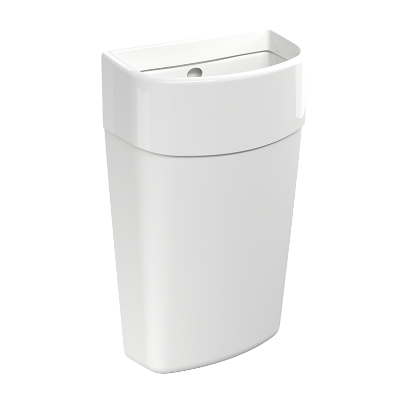 Myriad White 25 Litre Waste Bin Full Veiw