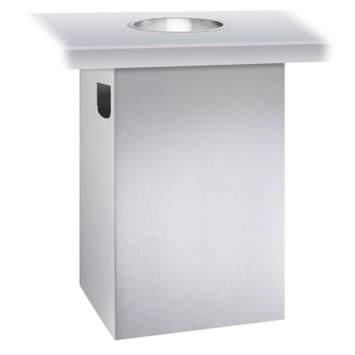 Prestige Stainless Steel Waste Bin 40 Litres Under Counter image with optional ring flap -  WP188/DP5608