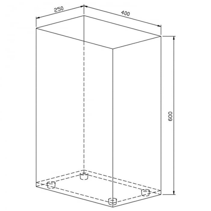 Prestige 60 Litre Stainless Steel Waste Bin CAD Drawing - WP183/DP5403