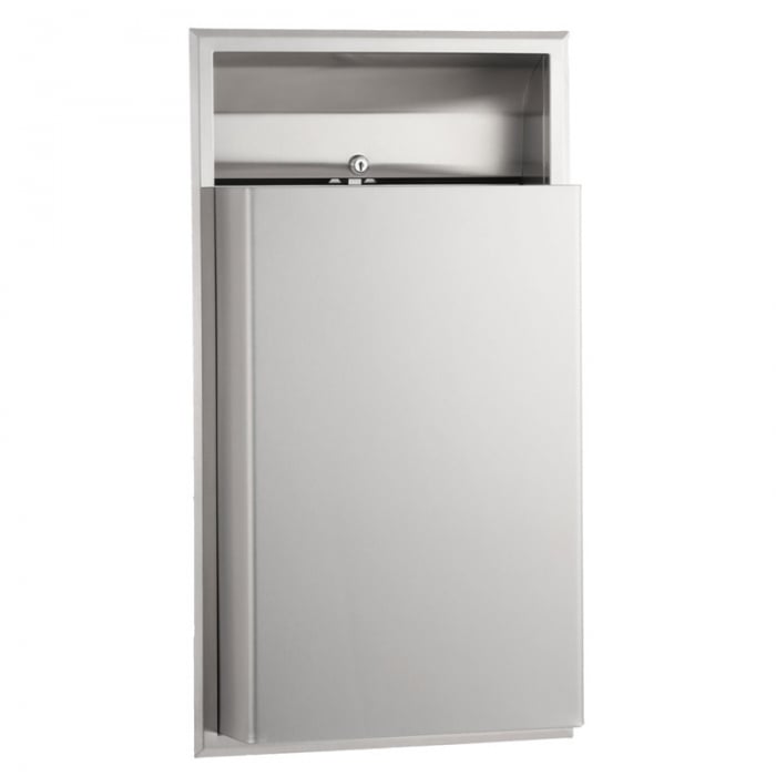 Recessed Waste Bin 45.4L Bobrick image on a white background - B3644