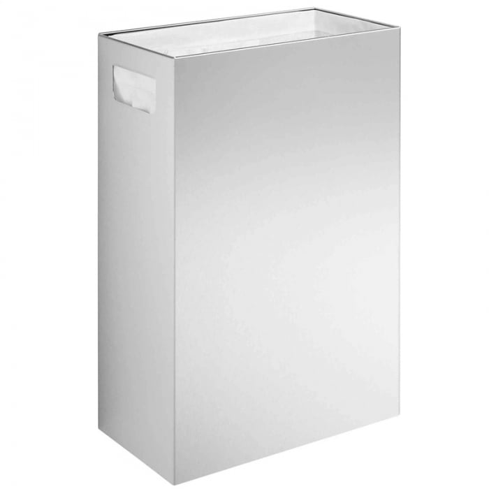 Prestige 23 Litre Satin Stainless Steel Wall Mounted Bin image on a white background - WP126/WP5108