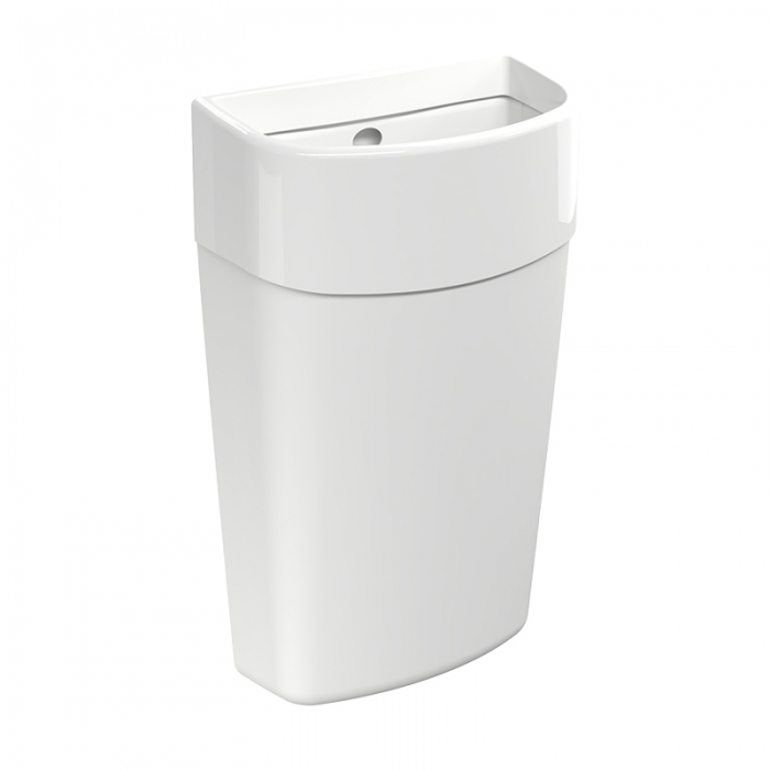 Myriad White 25 Litre Waste Bin Full Veiw