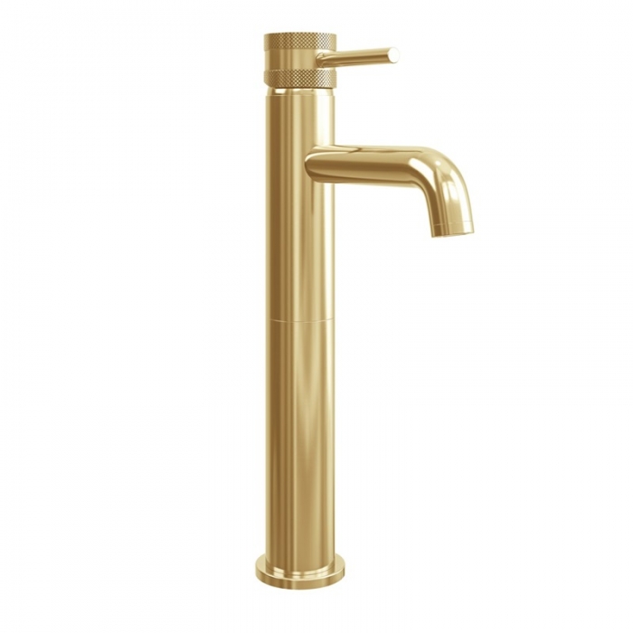 Scudo Core Tall Mono Basin Mixer Brushed Brass