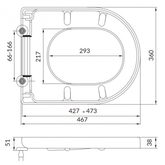 Scudo Spa Toilet Seat Fitting CAD Drawing