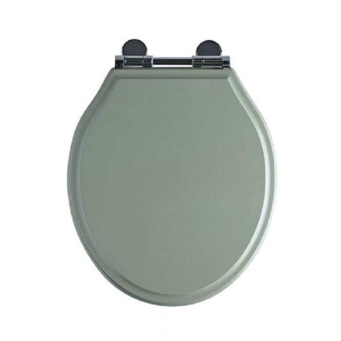 Front View of Grey Tavistock Toilet Seat